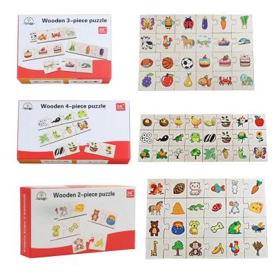 Animal Puzzle For Kids Wooden Matching Puzzle Toy Self-Correcting Classification Puzzle With Farm Animal Puzzle Pieces Educational Toy intelligent