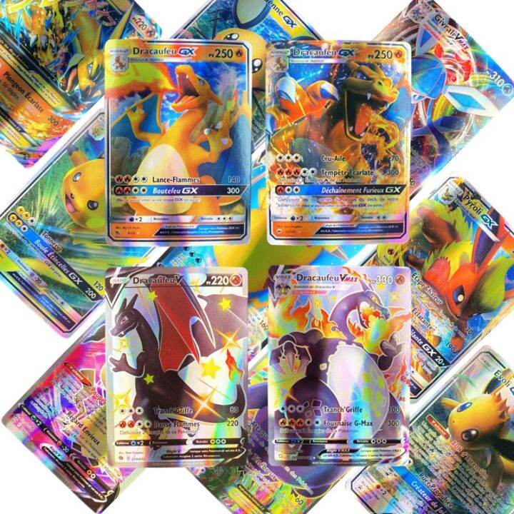 60300Pcs French Pokemon Cards TAG TEAM GX V MAX VMAX Shining Card Game
