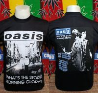 เสื้อวง OASIS วงร็อค ไม่มีตะเข็บข้าง คอฟิต ป้ายUS เสื้อผู้ชาย เสื้อทัวร์ เสื้อยืด วงร็อคต่างประเทศ