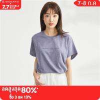 Giordano Beau Monde Women Slub cotton letter print raglan sleeve tee Free Shipping 13323306