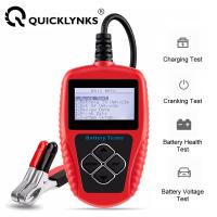 QUICKLYNKS เครื่องทดสอบแบตเตอรี่รถ BA101 12V 100-2000CCA ตรวจจับระบบแบตเตอรี่โหลดอัตโนมัติเครื่องวิเคราะห์แบตเตอรี่รถเครื่องมือของแบตเตอรี่ KW208 PK