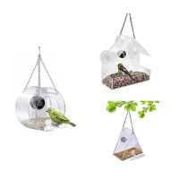 Smart Bird House Pet Feeder Acrylic with Camera Home Pet Transparent 1080P HD Easy Installation