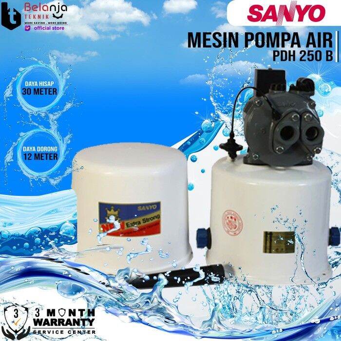 Sanyo Pompa Air Otomatis PDH 250 B 30 Meter Jet Pump PDH250B 250 Watt ...