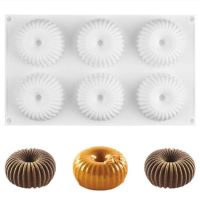 แม่พิมพ์ ซิลิโคน โดนัทวงแหวน 6 ช่อง , 6 cavity Donut Ring Silicone Mold เหมาะกับการใช้ทำ ชอคโกแลต เค้ก ขนมปัง มูส เยลลี่