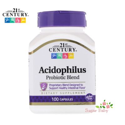 21st Century Acidophilus Probiotic Blend 100 Capsules โปรไบโอติค ช่วยระบบขับถ่าย ระบบย่อยอาหาร