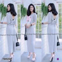 GN9268 **รบกวนสอบถามstockก่อนสั่งซื้อจ้า** Maxi Dress เดรสยาวตรง