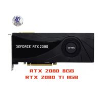 ZOTAC RTX 2080 8GB Rtx2080ti 11GB GDDR6การ์ดจอ352BIT การ์ดวิดีโอเกมสำหรับ NVIDIA Geforce RTX2080 PCIE3.0 GPU PC Mining