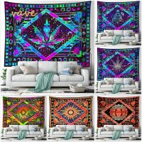 Hippie Sun Moon Tarot Tapestry Mandala Psychedelic Boho Witchcraft Tapestry Wall Hanging Bohemian Aesthetic Room Decor Bedroom