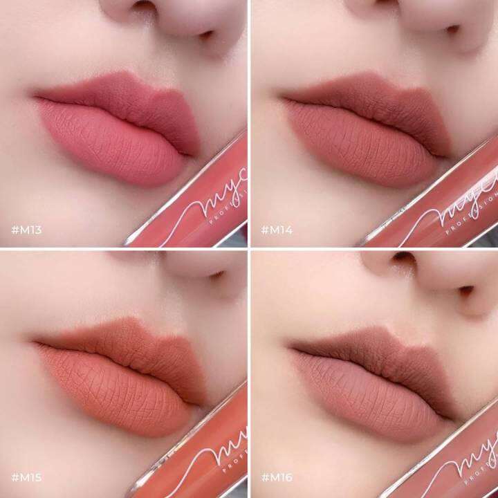 myca-matte-เบอร์-m15-ไมก้า-ลิปครีมเนื้อแมท-สีส้มพีช-ทาแล้วหน้าสว่าง-เนื้อลิปเบาสบาย-เกลี่ยง่าย-ไม่เลอะแมส-กันน้ำ-ติดแน่นทนตลอดวัน