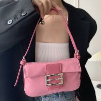 【CW】 Pink Women  39;s and Handbag Brand Classic Frosted Deerskin Shoulder Fashion Evening