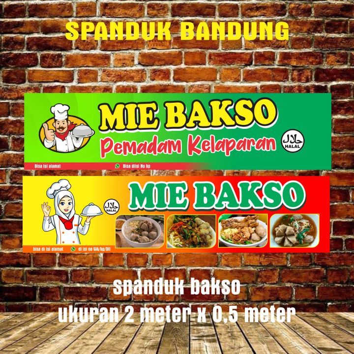 Spanduk Plang Toko Mie Bakso Plang Mie Bakso Ukuran 2 Meter X 0 5