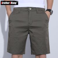 5 Colors Classic Style Mens Slim Shorts 2023 Summer New Business Fashion Thin Stretch Short Casual Pants Male Beige Khaki Gray