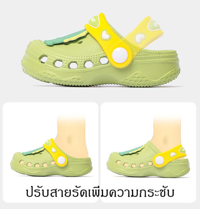รองเท้าเด็ก-รองเท้าเด็กหัวโต-รองเท้าแตะเด็ก-รองเท้าเด็กผู้ชาย-รองเท้าเด็กผู้หญิง-แบบสวม-พื้นนุ่ม-กันลื่น-ลายน่ารัก-ใส่สบาย-พร้อมส่งในไทย