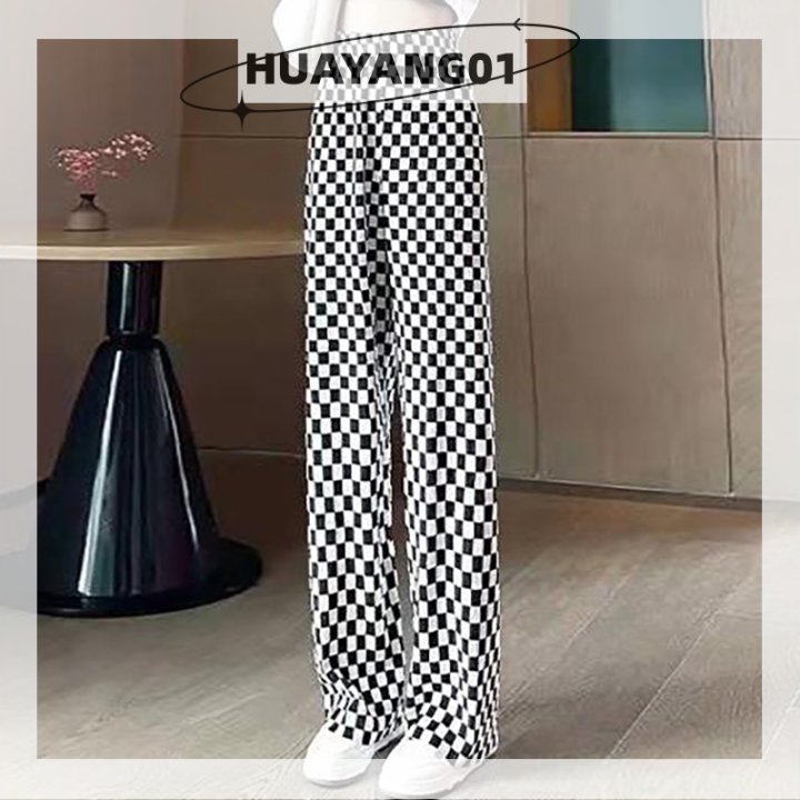 huayang01-2023-new-hot-fashion-lazlook-กางเกงขากว้างทรงหลวมเอวสูงสไตล์เกาหลีกางเกงตรงฮิปฮอปแฟชั่นฤดูร้อนใหม่ลำลอง