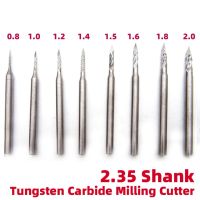 1Pcs 2.35mm Shank ทังสเตนคาร์ไบด์ Milling Cutter เหล็กแกะสลัก Burrs เจาะ Bit Machine File Accessories Cutters Electric เครื่องมือ