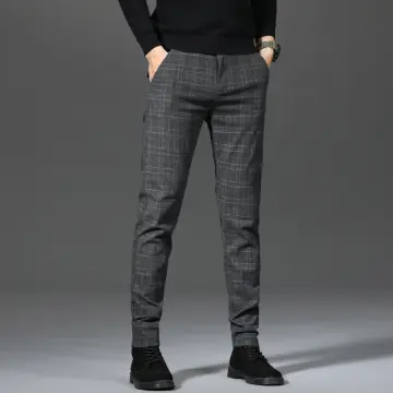 Dark Check Pants | Mens Checkered Pants | La Haute – la haute couture