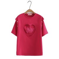 【มีไซส์ใหญ่】Plus Size XL-4XL Womens 2 Ways Short Sleeve Letter Printed Summer T-shirts Oversized A-line Female Tops