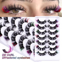 7คู่3D Mink Lashes รัสเซีย Strip Lash Dramatic ขนตาปลอม faux cils แต่งหน้า EXTENSION