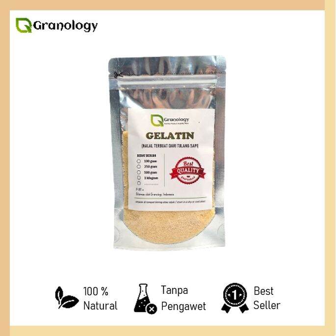 Gelatin Bubuk Halal Premium Import (50 gram) by Granology Lazada