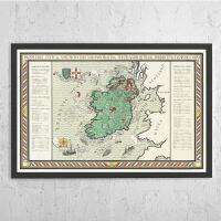 Irish Free State &amp; Northern Ireland 1929 Retro Map Poster Canvas Art Prints Home Decoration Wall Painting (No Frame)