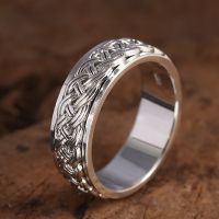 ☜◐◐ S925 Sterling Silver Weaving Ring S925 Sterling Silver Width Rings - Real S925 - Aliexpress