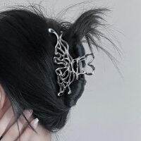 ∏ Silver Color Metal Butterfly Catch Clip Unique Design Hairpin Female Back Of Head Fashion Shark Clip Women Headwear Accessories