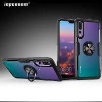 เคส P20 Huawei P30 Pro Lite Nova 4E 4เกราะกันกระแทกฝาแข็งแม่เหล็กใสทนทานขาตั้งโทรศัพท์