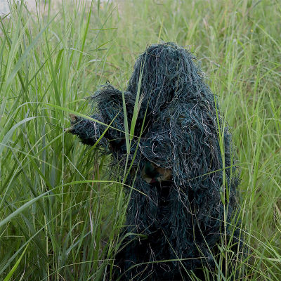 kkbbชุดพรางล่าสัต ชุดพรางกิลลี่สูทชุดป่าชุดพางล่าสัตว์ชุดหญ้าพรางตัว นักล่า 1.5-1.9 เมตรสามารถสวมใส่ (COD มีอยู่ใน dorothymohney)