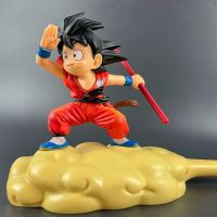 Dragon Ball Figure Childhood Sun Wukong Stepping on the Somersault Cloud Doll Toy Car Ornament Gift Home Cake Decoration