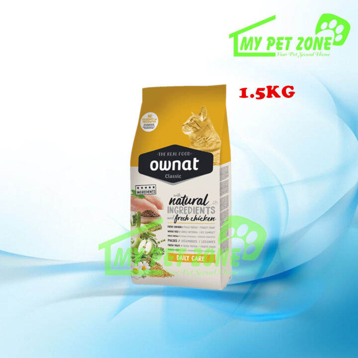 Ownat Classic Daily Care Chicken Cat Food 1.5KG Lazada