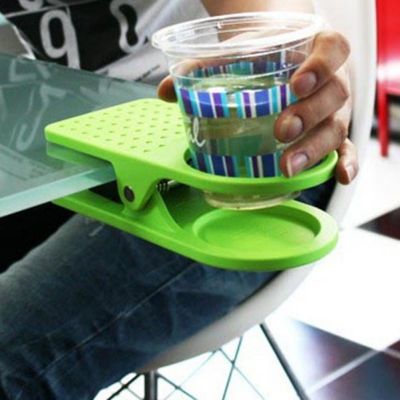 【YF】 Office Supplies Multifunctional Non-slip Cup Holder for Home Colorful Plastic Clamp-on Stand Water Bottles Coffee