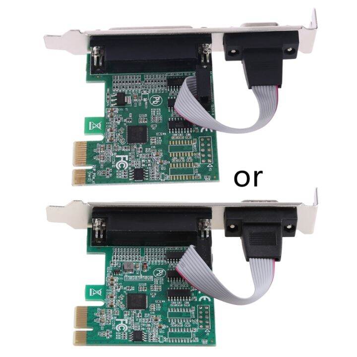 AX99100 1P1S RS232 Serial Parallel Port DB25 25Pin PCIE Riser Card PCI
