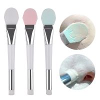 【cw】 1pc Double Ended Masks Brush Makeup Silicone Soft Cosmetic Mud Mixing Applicator Facial Skin Care Mask Brushes Beauty Tools ！