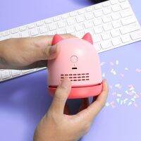 สี Mini แมวสัตว์เลี้ยงน่ารักเครื่องดูดฝุ่นสำหรับเดสก์ท็อปมือถือ Usb ชาร์จทำความสะอาด