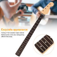 【COD】Bass Guitar Neck Canadian Maple 4 String 21 Fret Musical Instrument Replacement Accessories