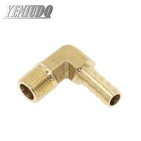 Elbow Brass Hose Barb Fitting M8 M10 M12 M14 Metric Male Thread To 8mm 10mm 12mm Barbed Coupling Connector Joint Adapter