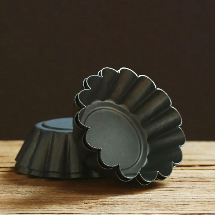 KPL 12pcs/set Brioche Mold Egg Tart Baking Mould Carbon Steel Non Stick