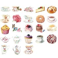 DIY 46 Pcs /Boxed Sticker Leisure Afternoon Tea Time Art Decorative Sticker for Art for Journal Stickers Labels