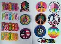 อาร์ม ตัวรีดติดเสื้อ อาร์มปัก Patch ตกแต่งเสื้อผ้า หมวก กระเป๋า โลโก้ PEACE