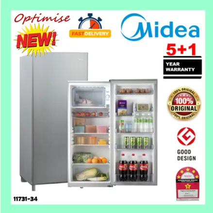Midea 156l Single Door 1 Door Refrigerator Ms 196 Lazada