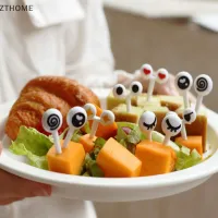 ZTHOME 10ชิ้น/เซ็ต MINI plugs CUTE Cartoon Eyes Kawaii อาหารกลางวัน Bento BOX อาหารผลไม้ส้อม