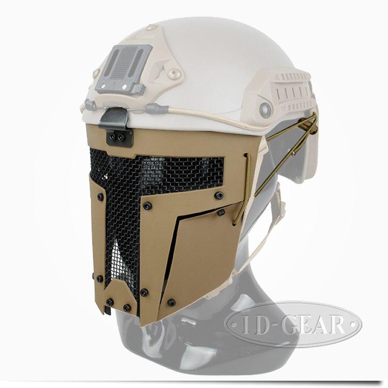 Airsoft SPT Mesh Half Face Net Mask Sparta Tactical Mask AF Helmet Mask 