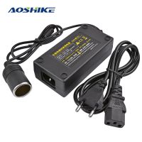 Aoshike อะแดปเตอร์แปลงไฟ Ac 110V 220V ไปยัง Dc 12V ในรถยนต์ที่จุดบุหรี่ไฟฟ้ากระแสสลับ/ตัวแปลงไฟฟ้า Dc อินเวอร์เตอร์ปลั๊ก Eu