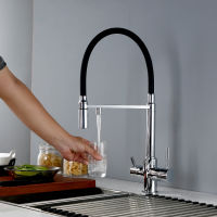 Bagnolux Copper Kitchen Faucets Chrome Kitchen Sink Black hose Mount Pull Down Dual Sprayer Nozzle Mixer Water Taps