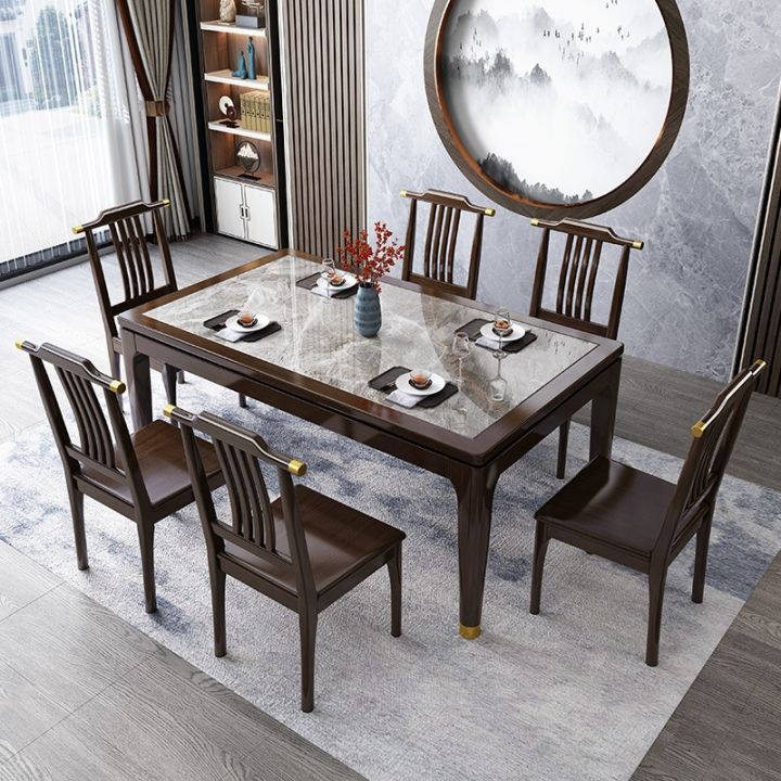 cod-slate-dining-new-chinese-style-solid-chair-combination-light-luxury-apartment-rectangular