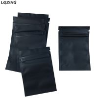 Matte Black Foil Mini Ziplock Jewelry Bags Small More Thicker Crystal Packing Pouches Reusable Pochette Zipper Lock Sack Food Storage Dispensers
