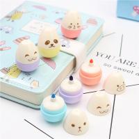 Cute little egg art marker 6 colors animal face mini Highlighter kawaii stationery material drawing writing School supplies