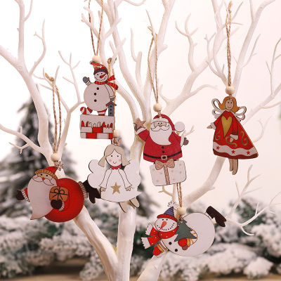 2ชิ้น/ล็อตคริสต์มาสไม้จี้ต้นคริสต์มาสแขวนเครื่องประดับตกแต่งสำหรับบ้านเด็กของเล่นของขวัญ Noel N Avidad ตกแต่ง