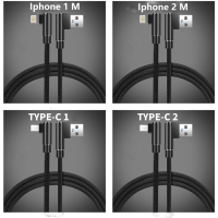 【มาใหม่】2.4A สายชาร์จเร็ว Type-C/iPhone สายชาร์จเร็ว 90 องศา ความยาว 1M/2M สายชาร์จเร็ว 90 องศา เหมาะสำหรับโทรศัพท์ทุกรุ่น apple/TYPE-C