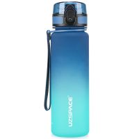 UZSPACE 500Ml Sports Water Bottle Bounce Lid Timeline Reminder Leakproof Frosted Tritan Cup For Outdoor Sports Fitness BPA Free